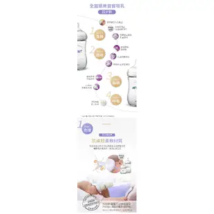 飛利浦新安怡PHILIPS AVENT 親乳感PP防脹氣奶瓶(125ml/260ml)2入組 米菲寶貝