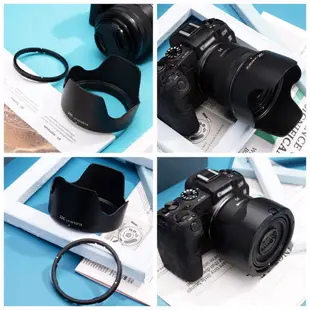 JJC 升級版EW-52遮光罩+轉接環 適用於佳能Canon RF 35mm F1.8 MACRO IS STM微距鏡頭