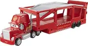 [Mattel] Disney Pixar Cars Mack Hauler, 13-inch Toy Transporter Truck with Ramp & Carry Storage for 12 Vehicles