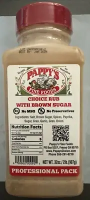 Pappys Choice Seasonings - Original. Perfect for bbq and smoked brisket ste...