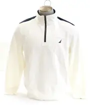 Nautica Marshmallow White 1/4 Zip Pullover Sweatshirt Men's NWT