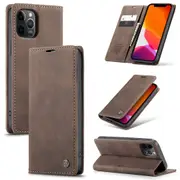 CaseMe iPhone 15 Pro Max Classic PU Leather Folio Case Cover Apple [Coffee]