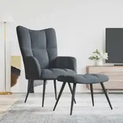 Relaxing Chair with a Stool Armchair Ottoman Footrest Bedroom Velvet vidaXL