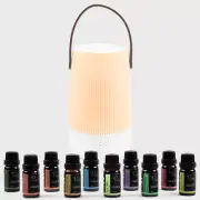 Alcyon Lantern Cordless Rechargeable Diffuser + 10 Pure Essential Oil Set