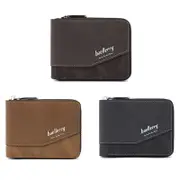 Retro Rfid Blocking Zip Wallet with Short Coin Pocket