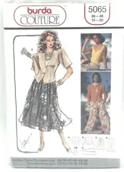Burda Couture Pattern #5065 - Ladies Skirt & Jacket - (Sizes 10-20)