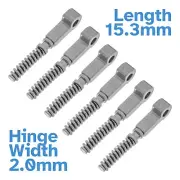 6pcs 15.3 x 2.0mm Eyeglasses Spring Hinge Frame Joint Insert Glasses Repair Bow