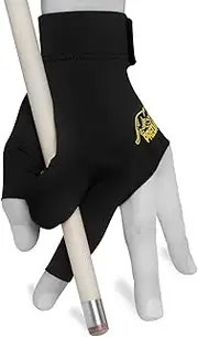 Predator Second Skin Billiard Glove for Left or Right Hand - Black w/Yellow Logo