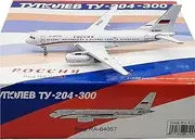Pre-Built Model Aircraft 1:400 10CM Finished Metal Airplane Replica for Russia TU-204-300 RA-64057 Scale Model Airplane for Aviation Fans Miniature Airplane Model
