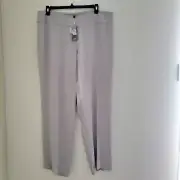 NWT Eileen Fisher 100% Silk Dress Pants Gray XL