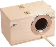 Pet Wood Parakeet Nest Box Bird House Breeding Nesting Bird Cage Box for Love...