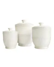 American Atelier Beaded Set of 3 Canisters