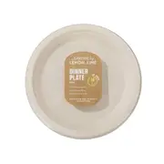 2 x Lemon & Lime ECO Sugarcane Dinner Plate Natural 30 Pack - 23cm