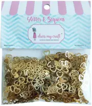 Dress My Craft Sequins 8gms-Golden Heart DMCS4636
