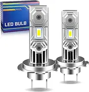APMAT H7 LED Bulb, 30000LM 600% Super Bright 6500K White Fog Light, 1:1 Size Bulbs Plug and Play, Pack of 2