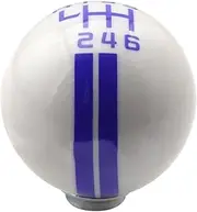 Gear Shift Knob Universal Car 6 Speed Round Manual Gear Shift Knob Ball Head Shifter Lever White