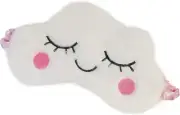Cute Animal Sleep Mask Plush Blindfold Rabbit Panda Koala Eyeshade (White Cloud)