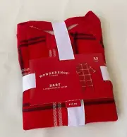 BABIE'S WONDERSHOP AT TARGET RED PLAID ONE PIECE PAJAMAS-6-9 MOS-NEW W/TAGS!