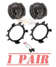 AF.653 6-1/2" 3-Way 300W Truck Front Door Speakers w/Install Kit for 1995-up GM