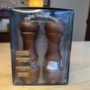Olde Thompson (Dover) Wood Salt Shaker and Pepper Mill Set Lifetime Warranty NIB