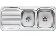 Oliveri LakeLand 1 & 3/4 Double Right Hand Bowl Inset Sink With Drainer LL137
