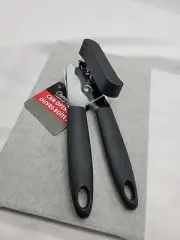 New 7.5" Tall Manual Compact Cooking Kitchen Can Opener Silver Black