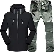 [Tealun] Spring Autumn Hiking Suit Men Trekking Jacket Pant Fishing Coat Outdoor Camping Hiking Sport Jacket Pants