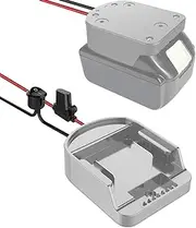 Power Wheel Adapter with Fuse & Switch, Secure Battery Adapter for Makita 18V Lithium Battery, with 12 Gauge Wire, Good Power Convertor for DIY Ride On Truck, Robotics, RC Toys and Work Lights