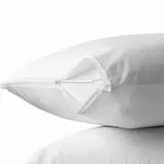 2x Jason Commercial Micro Fresh Stain Resistant Zip Pillow Protectors 48x73cm