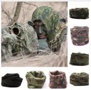 Sniper Ghillie Hunting Camouflage Head Scarf Face Veil Mask Military Net Wrap