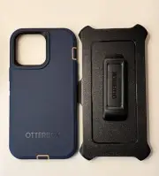 NEW iPhone 14 Pro Max Otterbox Defender Series case with belt clip (Blue)