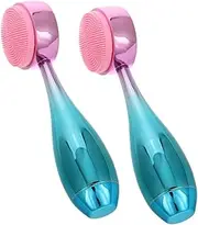 ADOCARN Dual-sided Facial Cleansing Brush Pore Brush for Face Silicone Skin Scrubber Deep Clean Exfoliator Easy to Use Clean Portable Skincare Tool