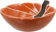 Cabilock 1Pc Halloween Pumpkin Ceramic Plate Creative Breakfast Tableware for Themed Parties Lightweight Design Exquisite Hand Painted Finish for Outdoor Picnics and Celebrations