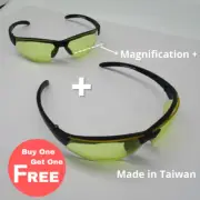 Sunglasses TR90 Frame, Yellow 2.0 mm pc Bifocal lens+Anti-fog Magnification+1.5
