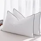 Goose Feather Down Pillows Standard Size Set of 2, Luxury Hotel Collection Be...