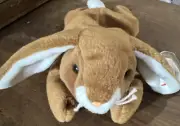 Rare Ty Beanie Baby – Ears the Rabbit Retired PVC Pellets TAG ERRORS