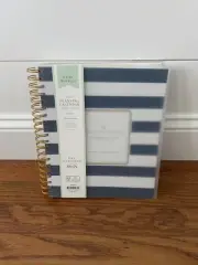 Blue Sky Day Designer 2025 Calendar Planner Daily New Year Fashion Blue Stripe