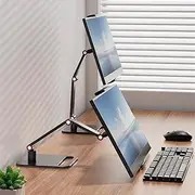 AiFeelife Portable Monitor Holder for 12-17.3 Inch Screen Metal Stand 16 Inch Universal Expandable Display Base 12.9 Inch Tablet Stand Adjustable 360° Swivel Monitor Desktop Clamp Stand