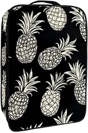 [YTYVAGT] Travel Shoe Bag,Waterproof Portable Organizer Storage Shoe Pouch,Black White Graffiti Pineapple