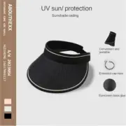 Straw SunHat Foldable Ponytail Hole Women Visors Hat Summer Sun Visors Hat