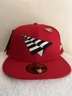 Crimson Red Paper Planes Roc Nation New Era Fitted Hat Size 7 1/2 **WITH PIN**