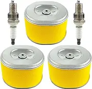 Turbotunity 3 Pack GX390 Air Filter 17210-ZE3-505 Replacement for Honda GX340 11HP 13HP aftermarket parts 17210-ZE3-010 Engines Lawn mowers Air Cleaner and More with spark plug