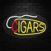 Cigars Sign for Business Displays | LED Flex Neon | 30"W x 17"H x 1"D
