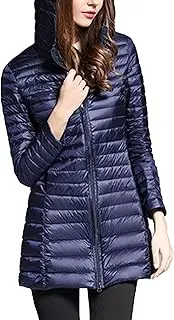 [JEShifangjiusu] Women's Lightweight and Thin Sports Coat Casual Zip Jacket Warm Winter Sportswear, Blue, L