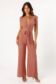 [PUP3] Nora Wide Leg Jumpsuit - Dusty Rose XS Dusty Pink
