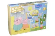 Peppa Pig 5 Wood Puzzles in Wooden Storage Box Styles Will Vary