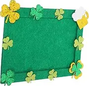 Alipis 7in Irish Shamrock Photo Frame Patricks Day Non-woven Fabric Diy Photo Frame Home Festival Decor