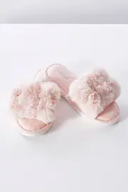 Cosy Luxe Pom Pom Slippers--ANN-842LPS
