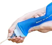 Soft Flask, 450ml Portable Water Bottle Running, Folding Hydration Flask, Flexible Exercise Drink Container 11.02x3.74 in for Hiking and Cycling, Lightweight & Compact