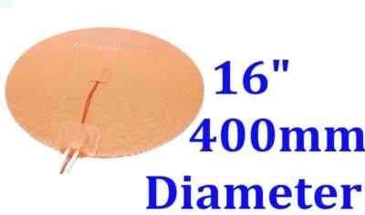 16" 400mm 900W w/ 3M Thermister Delta 3D Printer Heatedbed Round Silicone Heater